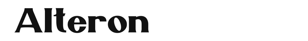 Alteron font preview