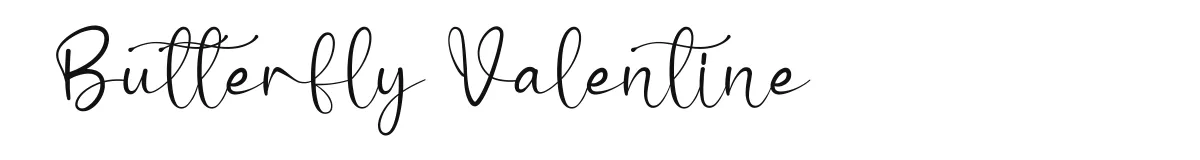Butterfly Valentine original font preview