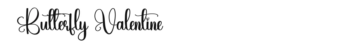 Butterfly Valentine original font preview