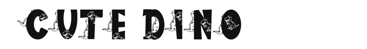 Cute Dino font preview