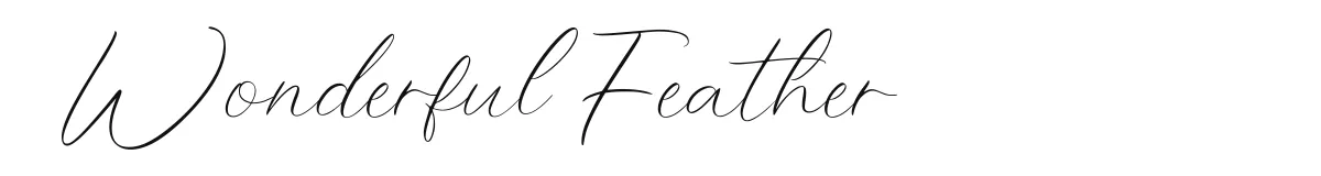 Wonderful Feather original font preview