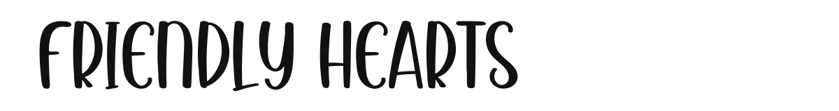 Friendly Hearts font preview