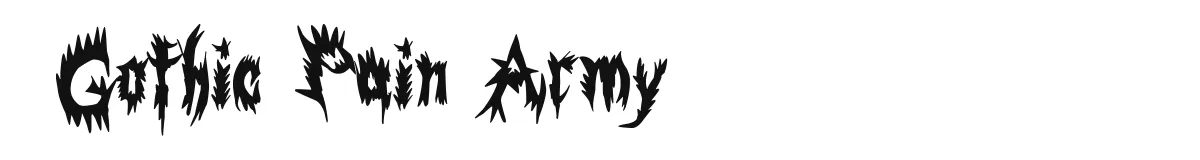 Gothic Pain Army font preview