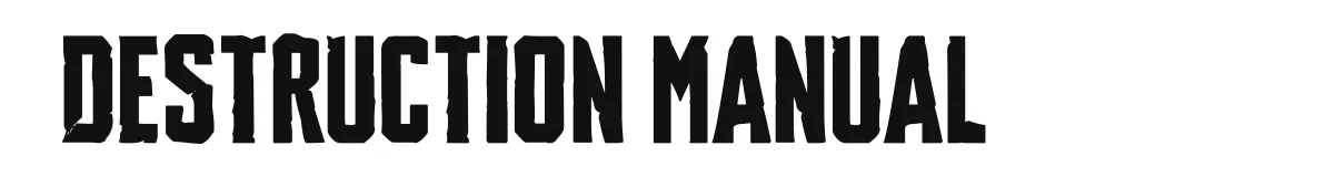 Destruction Manual font preview