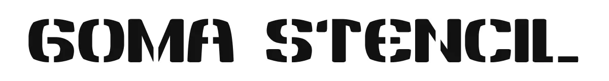 Goma Stencil original font preview