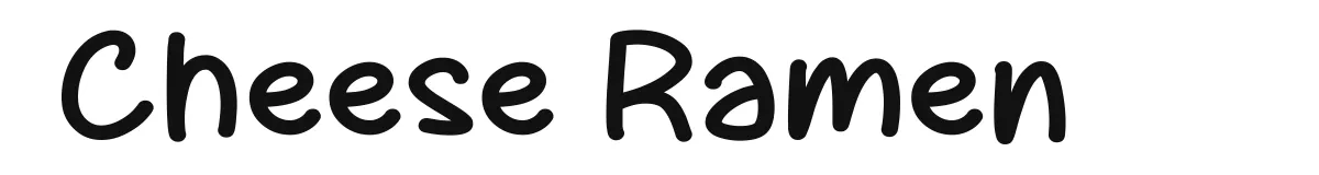 Cheese Ramen original font preview
