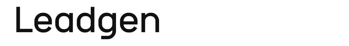 Leadgen original font preview