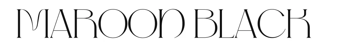 Maroon Black original font preview