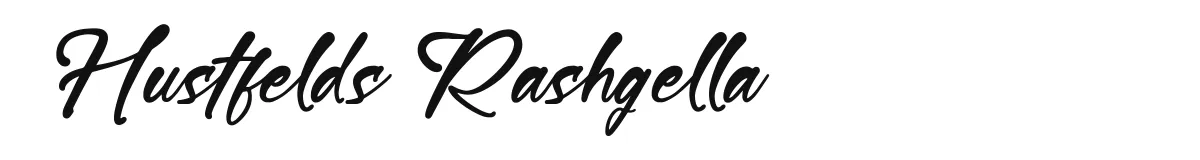 Hustfelds Rashgella font preview