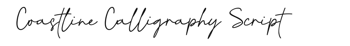 Coastline Calligraphy Script original font preview
