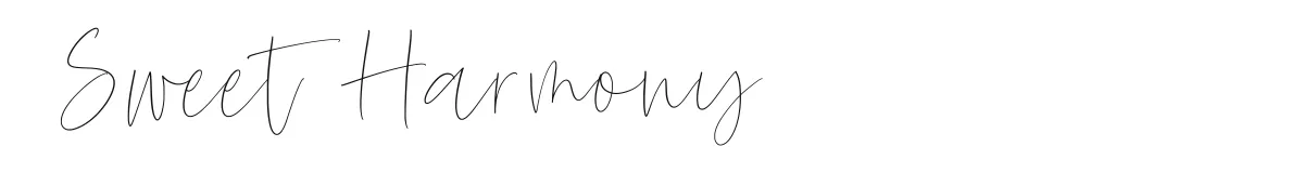 Sweet Harmony original font preview