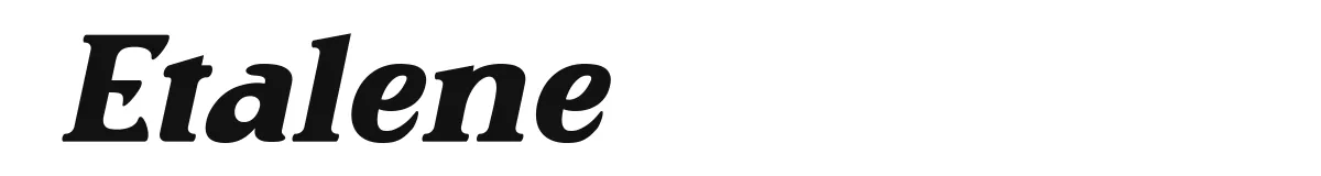 Etalene original font preview