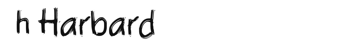 h Harbard font preview