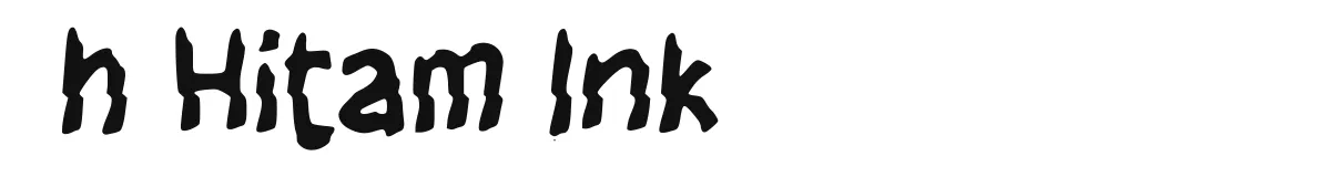h Hitam Ink original font preview