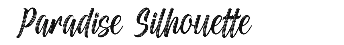 Paradise Silhouette original font preview