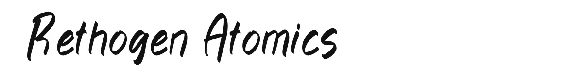 Rethogen Atomics font preview