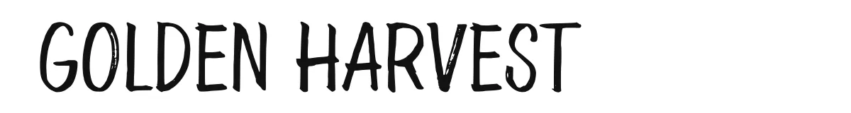 Golden Harvest original font preview