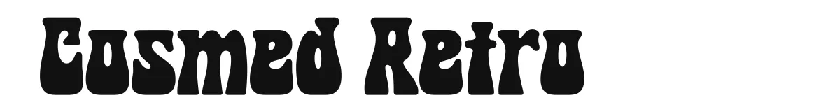 Cosmed Retro original font preview