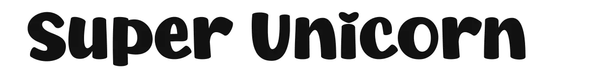 Super Unicorn font preview