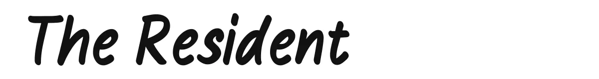 The Resident font preview