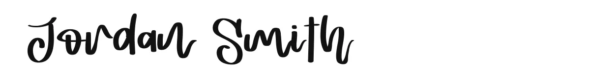 Jordan Smith original font preview