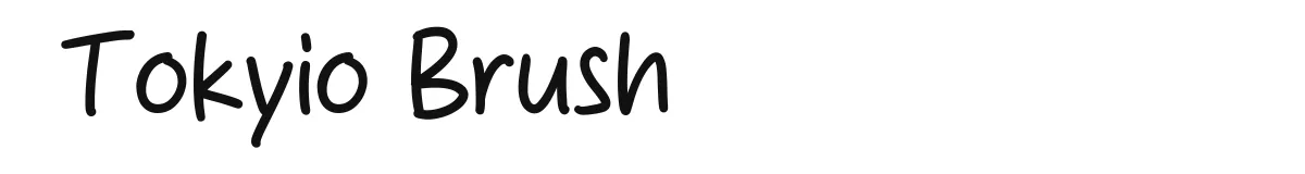 Tokyio Brush original font preview