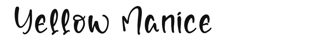 Yellow Manice original font preview