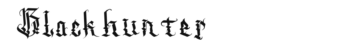 Blackhunter original font preview