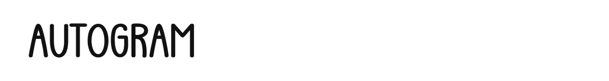 Autogram font preview
