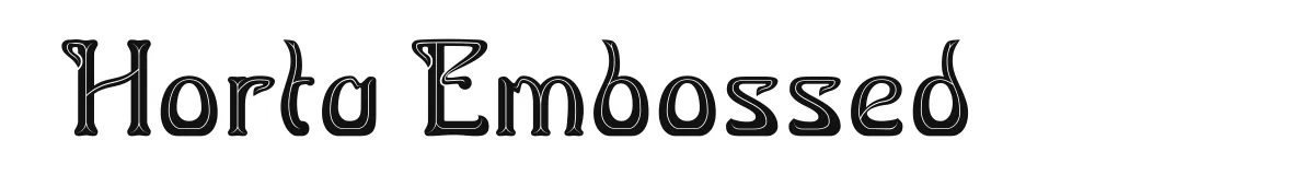 Horta Embossed font preview