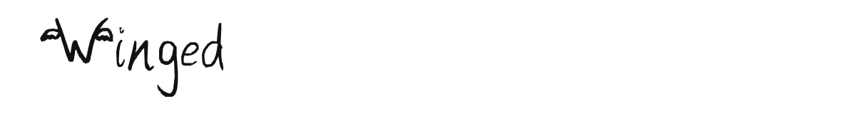 Winged original font preview