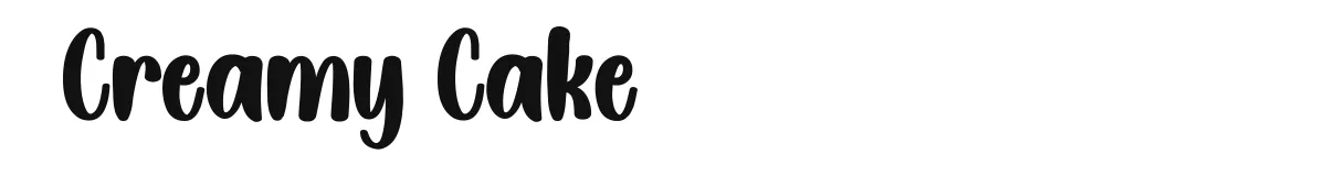 Creamy Cake font preview