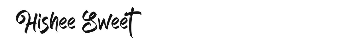 Hishee Sweet font preview