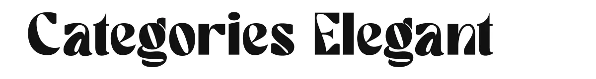 Categories Elegant original font preview
