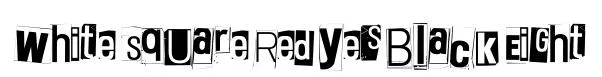 White Square Red Yes Black Eight
