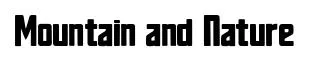 Mountain and Nature font preview