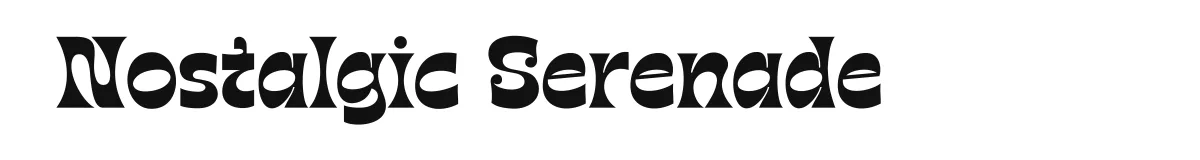 Nostalgic Serenade original font preview