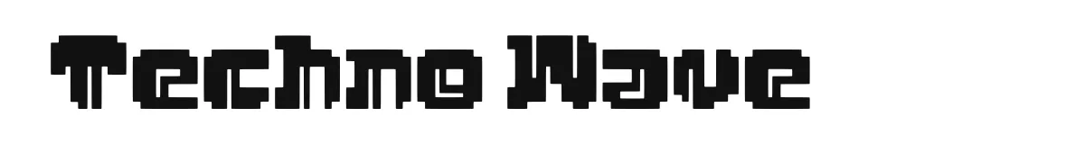 Techno Wave original font preview