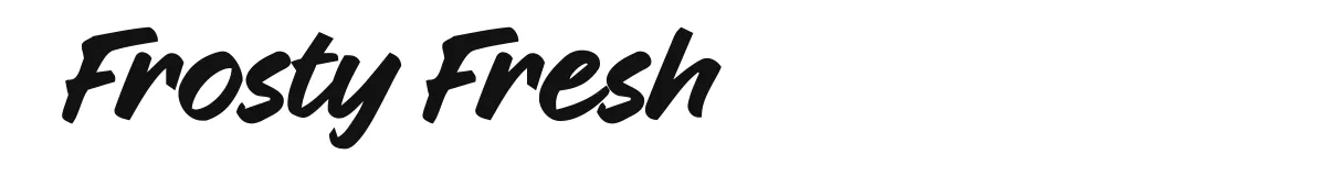 Frosty Fresh original font preview