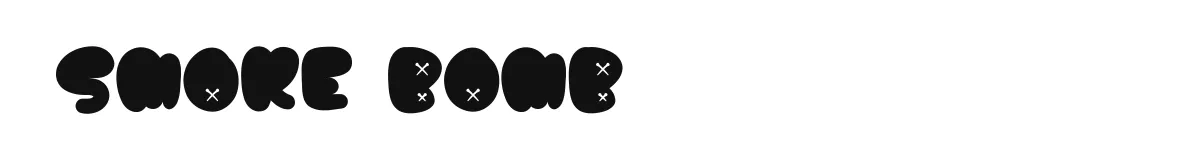 Smoke Bomb original font preview