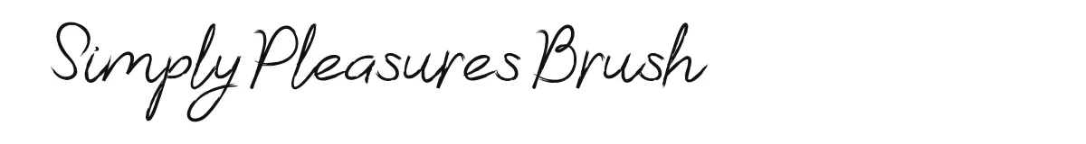 Simply Pleasures Brush original font preview