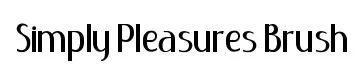 Simply Pleasures Brush font preview