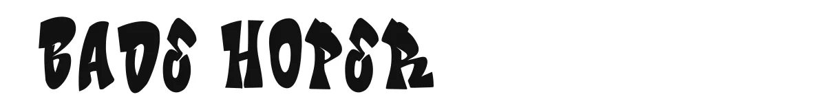 Bade Hoper original font preview