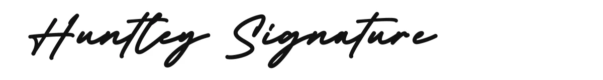 Huntley Signature font preview