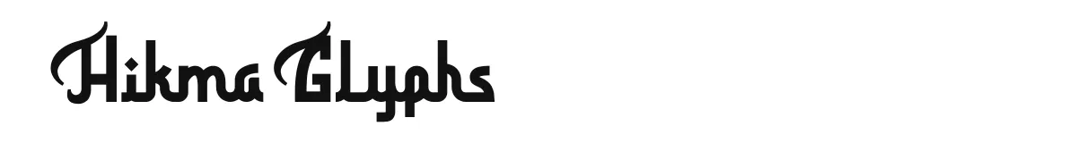 Hikma Glyphs original font preview