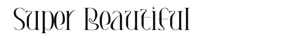 Super Beautiful original font preview