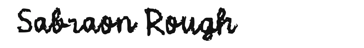 Sabraon Rough original font preview