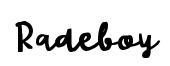 Radeboy font preview