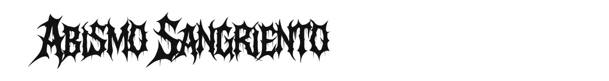 Abismo Sangriento original font preview