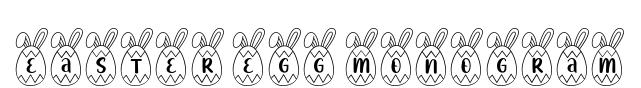 Easter Egg Monogram font preview